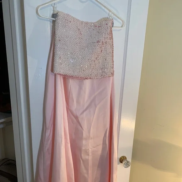 Victoria's Secret Tops Vintage Pink Sequin Tube Top Satin